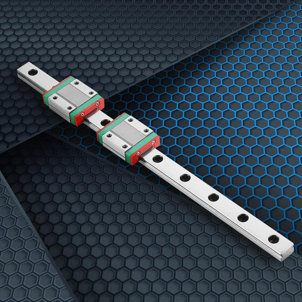 1pc 250mm MGN12 Miniature Linear Rail Guide Rail 12mm Width 2pcs MGN12B Slide Blocks
