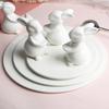 Solid Color Rabbit Ceramic Tray, Cake Rack, Dessert Tray, Fruit Tray, Sushi Board, Wedding Dessert Display Tool, Home Decoration