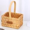 Fashionable Handheld Bamboos Baskets Portable Arrangement Containers for Flowers Garden Decoration and Bridals Accessory
