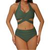 Women's Solid Swimwear Sense Bikini With Chest Pad No Steel Bra Swimwear