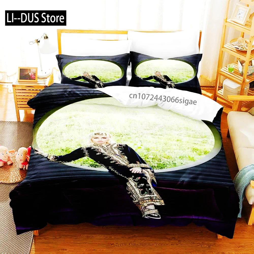 Miley Cyrus Boys Single Double Queen King Size Bed Cover Anime Sets 2024 Duvet Cover Bed Set Quilt Cover Pillowcase
