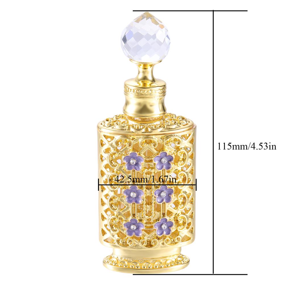 1PC 5/7/10/12/15/25/30/40ml Refillable Empty Perfume Bottles Crystal Glass Essential Oil Bottle Home Decor Wedding Party Gift