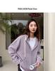 Women's Korean Style Waffle Knit Hooded Jacket (Spring/Autumn) - Slimming, Loose Fit, Plus Velvet, Zipper Cardigan Top