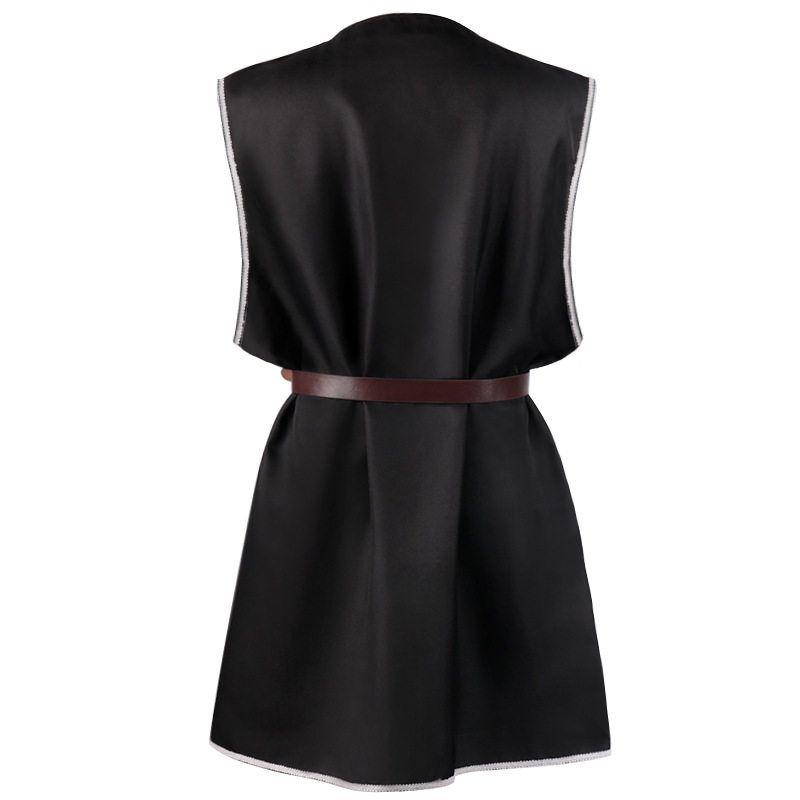 European and American Amazon New Halloween Men's Pullover Loose Robe Medieval Men's Round Neck Belted Robe Outerwear