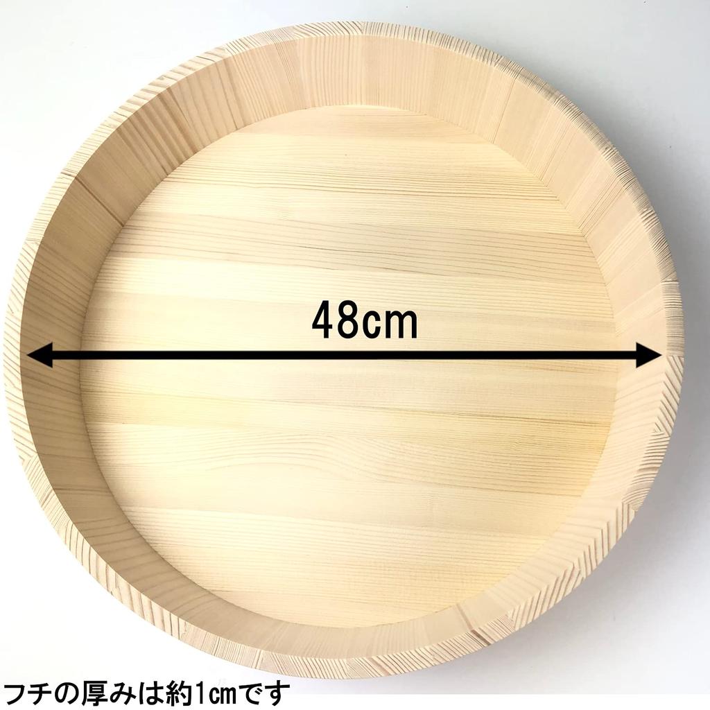 Tachibana Container Sushi Oke Copper Hoop with Lid Rice Stand Made In Japan 48cm Sho Natural Approx. Approx. 2.5