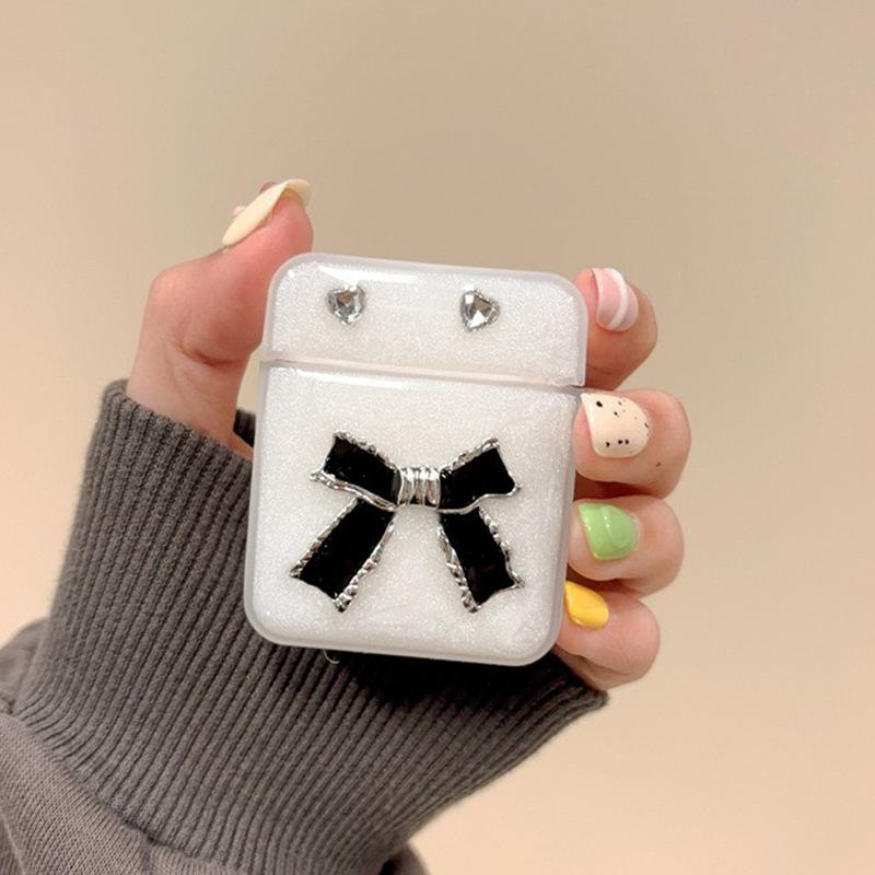 Epoxy Bow Rhinestone Airpods 3 /4 Generation For Airpodspro2 Apple Wireless Bluetooth Headset Cover