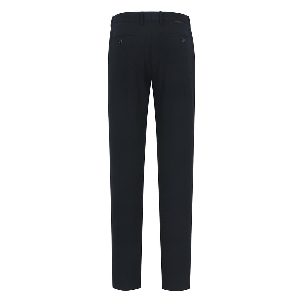 FERRAROMILANO Wool-Like Herringbone Slacks Navy (Am0Esl40249)
