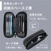 LIHIT LAB XCOA Spread Double Pen Case Light Jet Black A3811-24