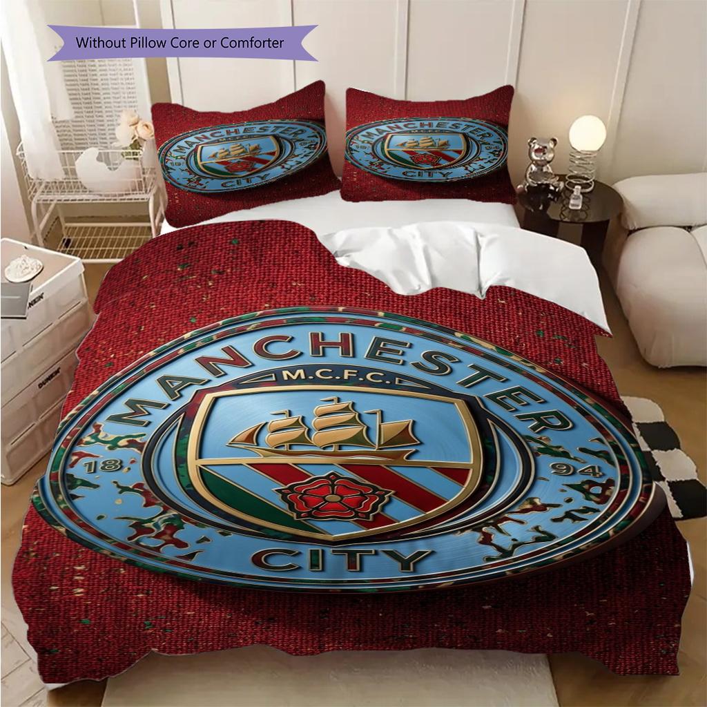 Manchester Legacy Three-piece set (1 * duvet cover + 2 * pillowcase, without core) 2DFlat Soft and comfortable Duvet cover and pillowcase Bedding set