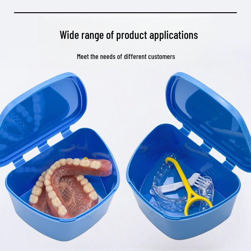 Orthodontic Retainer Box - Trapezoidal Denture and Aligner Storage with Top Opening