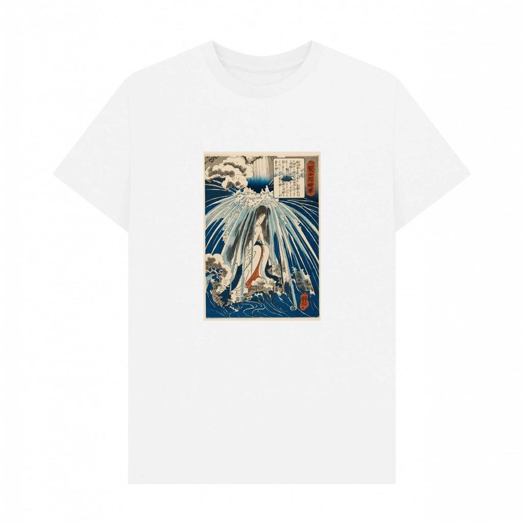 Apoh Unisex Adult Kuniyoshi In The Waterfall Ashmolean Museum T-Shirt