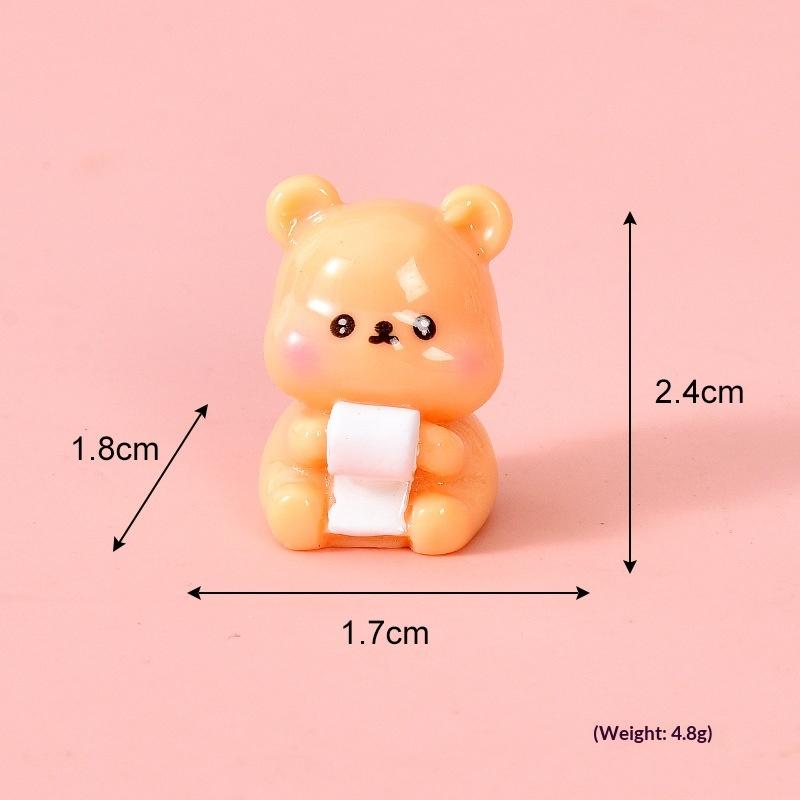 Creative Cartoon Animal Toilet Figurines Adorable Mini Waterproof Resin Decor for Bathroom Desktop Home Bedroom