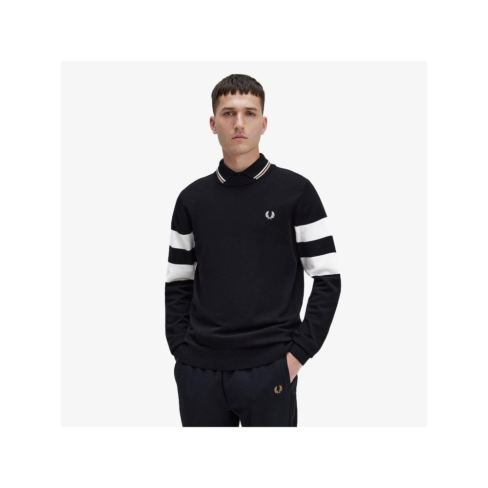 Fred Perry [genuine] Fred Perry [sharp] Tipped Sleeve Knit  102  Afpm2335533 102 qzgAfpm2335533 102