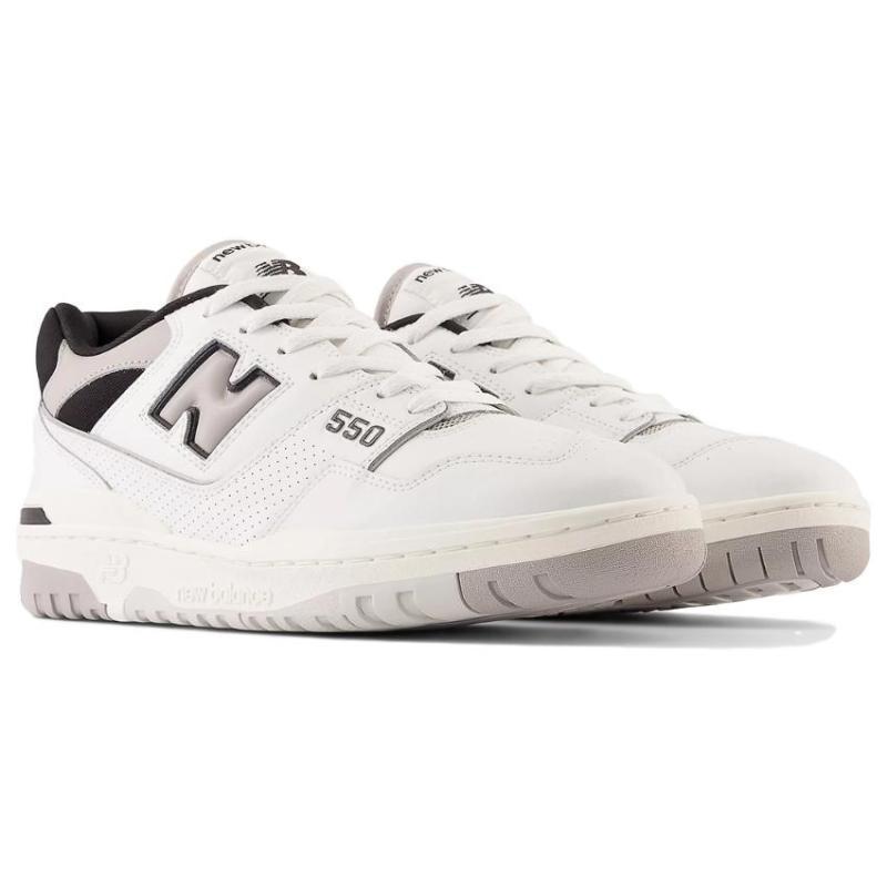 New Balance 550 White Concrete Black Sneakers BB550NCL