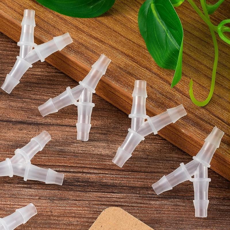 Y Shaped Splitter Water Pipe Hose Connector Universals Plastic Drainage Splitter Connector Joint Aquarium Parts