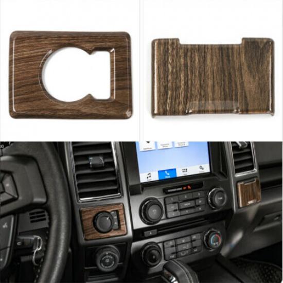 4WD Four Wheel Drive Switch Knob & Power Socket Cover Trim For Ford F150 2015+