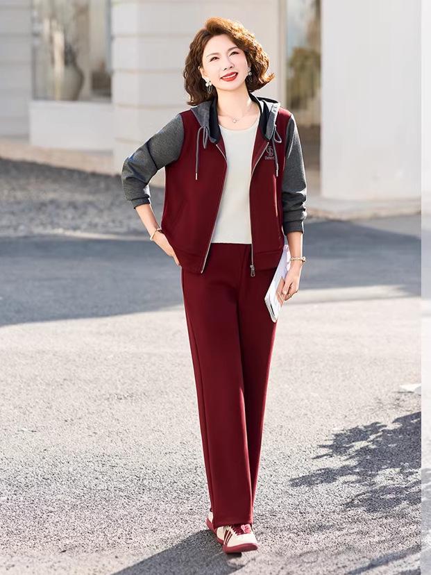 Spring/Autumn 2026 Women's Chic Hooded Sweatshirt Set - Fashionable High-End Style