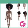 Boneca Africana 30cm Preto Carvão Articulada Nua 80g Peso