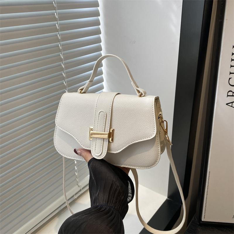 Vintage Chic Stylish Pu Small Square Tote Bag For Casual Everyday Use In Khaki Color