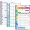 A6 Loose Leaf Náplň do notebooku Spirálová pořadač Vnitřní strana Stránka rozpočtu Týdně Měsíčně Uvnitř papírnictví