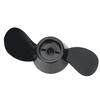 Propeller Thickened Plastic Durable 2 Blade Replacement Propeller for 12V 24V Engines Black