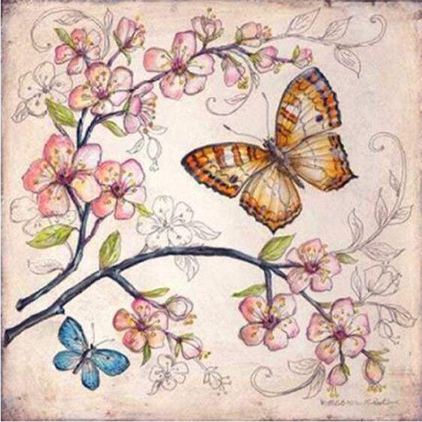 RUOPOTY Olejomalba podle čísel Motýl Nástěnné umění Jedinečný dárek Ručně malovaný obraz podle čísel Zvíře Dekor dětského pokoje