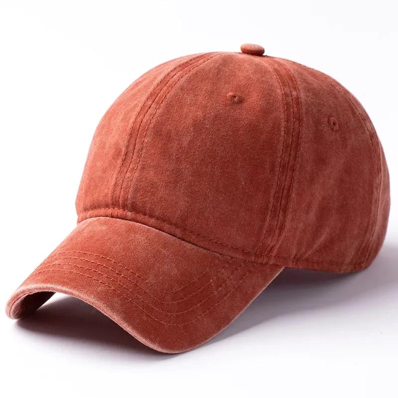 Washed Baseball Caps Xxl Big Size 63cm Snapback  Solid Color Dad Hat Outdoor Casual Sport Cap Male Big Size Hats Your Logo