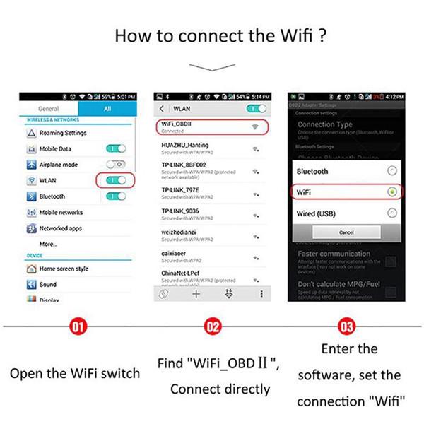 Diagnostic Scanner Auto Car Fault OBDII Diagnostic Tool Scan Tool Universal Support for Ios Android Windows Diagnostic Tool Problems Detection Car