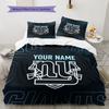 Custom Name,New York Giants Pattern Bedding Home Decoration Birthday Gift ( 1 duvet cover + 2 pillowcase, without core),fan merchandise.