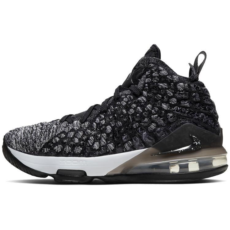 New Nike LeBron 17 Black White GS BQ5594-002