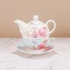 Ceramic Portable Creative Tea Set European Style One Teapot and One Cup Set Simple Household Flower Tea Cup Set Office Tea Set