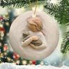 Christmas Ornament for Horse Lovers Hugging Horse Acrylic Pendant Christmas Tree Hanging Decoration Holiday Gifts for Girls Women Cowgirls