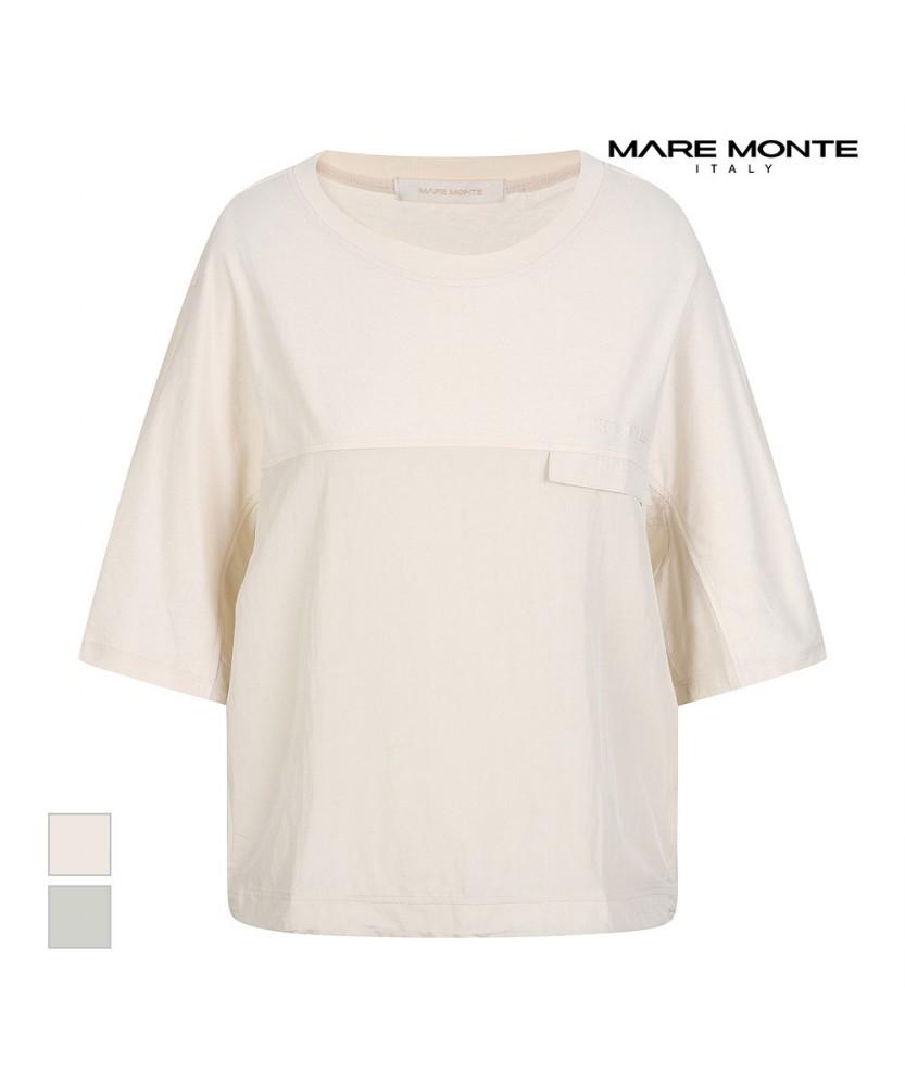 MAREMONTE Color Block Design Short Sleeve T-Shirt_M236Mts59P0