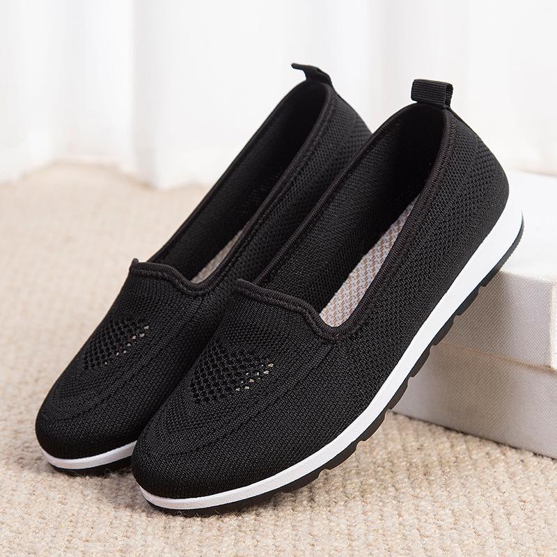 

Женская летняя спортивная тканевая обувь на легкой мягкой подошве, дышащая летная обувь 38 чёрный