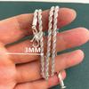 Bijoux Européens et Américains Cuivre Plaqué Argent Corde Torsadée 3MM Collier Torsadé 2026