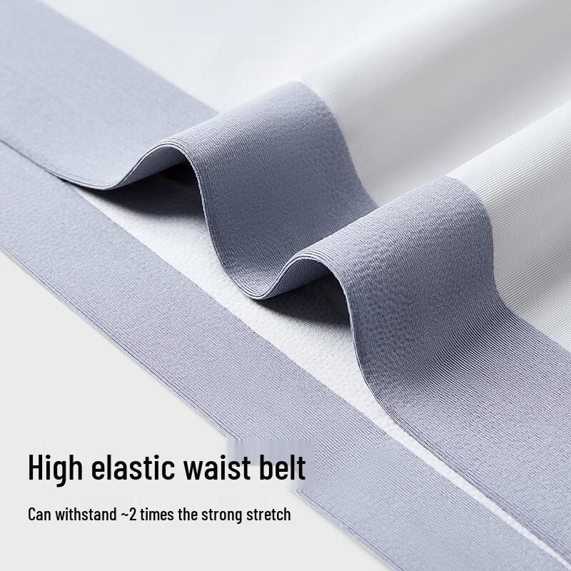 Audifen Men's Ice Silk Seamless Boxer Briefs 5-Pack