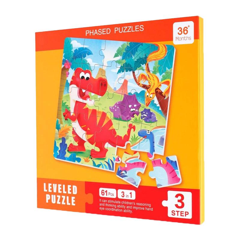 Magnetic Puzzle - Level 3 - Pirates, Guard, Dinosaurs