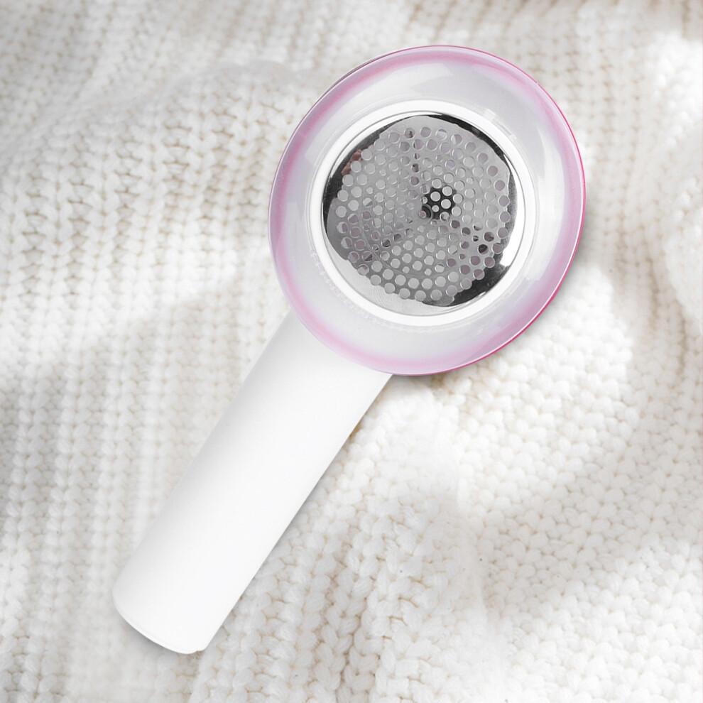 Fabric Shaver Rechargeable Lint Remover with Three Leaf Whirlwind Blades Efficient Clothes Shaver for Sweaters Furniture Portable Hair and Lint Remove