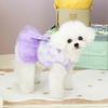 Dog Dress Cat Lace Tulle Skirt Pet Clothes Poodle Chihuahua Princess Bow Dresses Pet Party Wedding Dress For Small Dogs