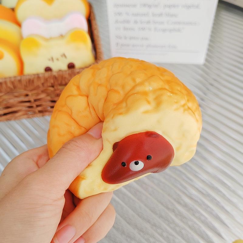 Simulated bread soft and slow-rebounding toy stress relief gadget, "Squeezzy Joy", a cute stress-reducing toy.