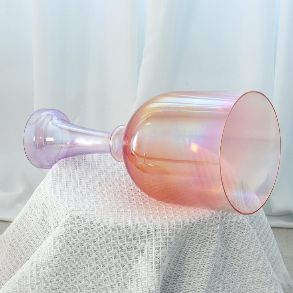 Orange-Purple Gradient Holy Grail Crystal Singing Bowl: Healing Music Instrument for Yoga and White Noise Therapy.