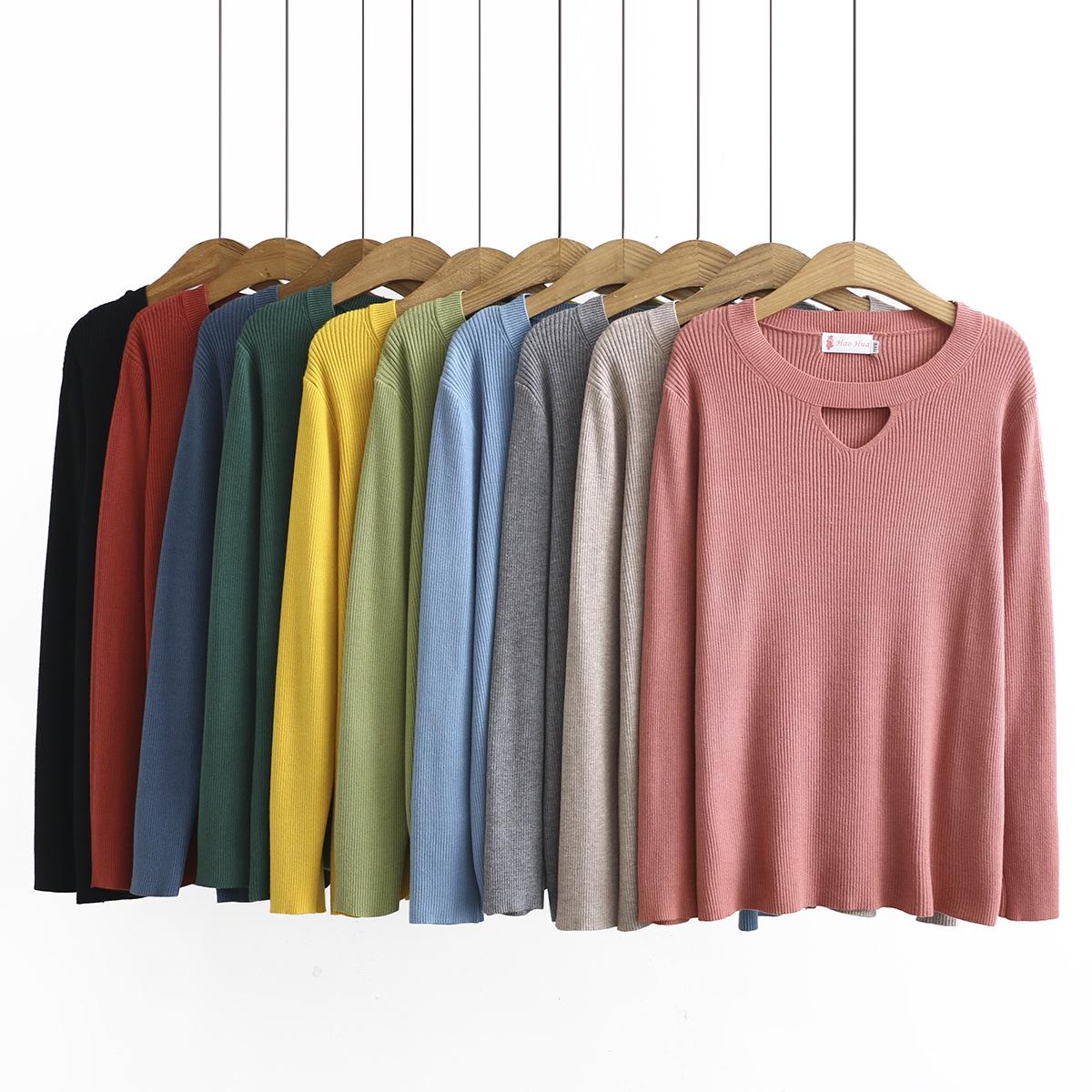 

Plus Size Women’s Slimming Knit Sweater - Autumn/Winter Tummy Concealing Top 2X