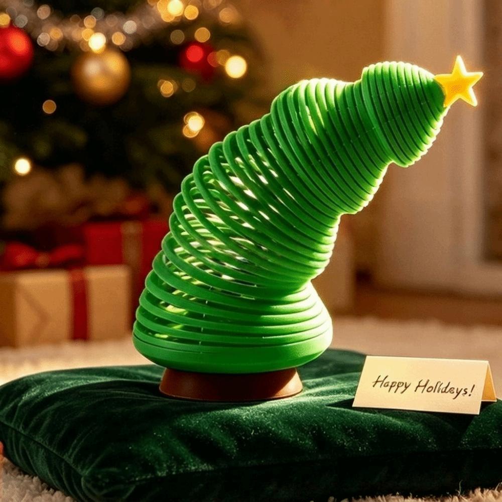 Simulation Spring Christmas Tree Figurine Bendable Christmas Tabletop Ornament Office