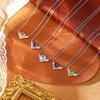S925 Sterling Silver Arrow Through Heart Necklace Peridot Crystal Stone Cupid Collarbone Chain Valentine's Day Birthday Jewelry Gift for Women
