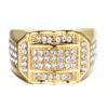 Anello Geometrico da Dito da Uomo con Strass Intarsiati, Gioiello per Matrimonio, Festa, Regalo