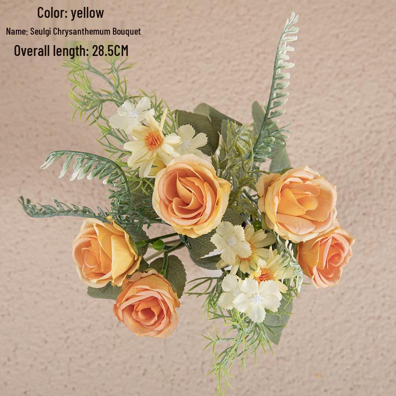 Rose Daisy Bouquet INS Style Artificial Flower for Home Decoration and Weddings - MW66794