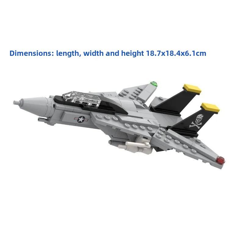 Mini F-14 Tomcat Model Movable Wings DIY Building Blocks Educational Toy Gift for Kids Xmas Birthday