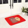1pc Non-slip Doormat Bath Mat Choco And Pancake Couples Love Balcony Carpet Welcome Rug Indoor Decor Christmas Decor Xmas