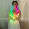 Fantasy Style Lighted Belly Dance Bra With Rechargeable Led For Party Shows
