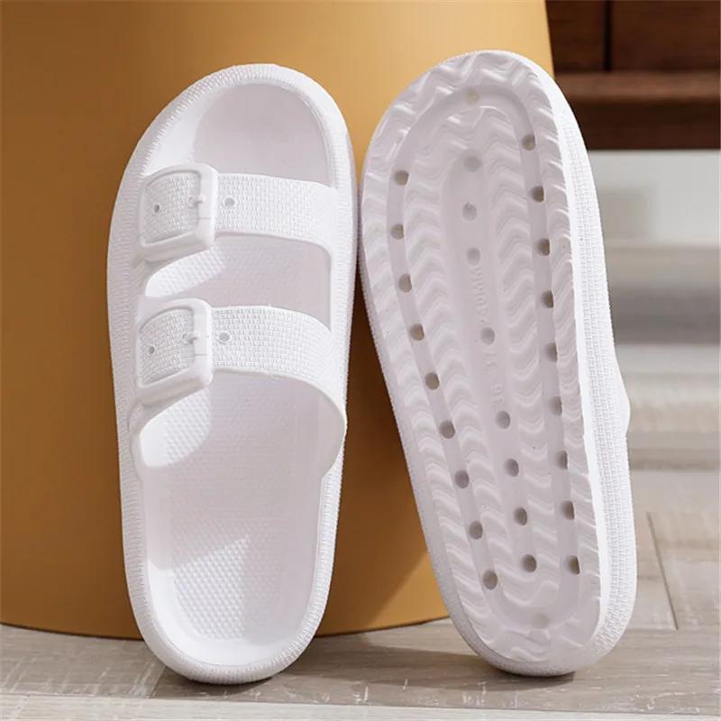 Fashion Rimocy 2025 Fashion Summer Slippers Women Indoor EVA Soft Sole Slides Women's Sandals Buckle Platform Flip Flops Shoes Woman 45